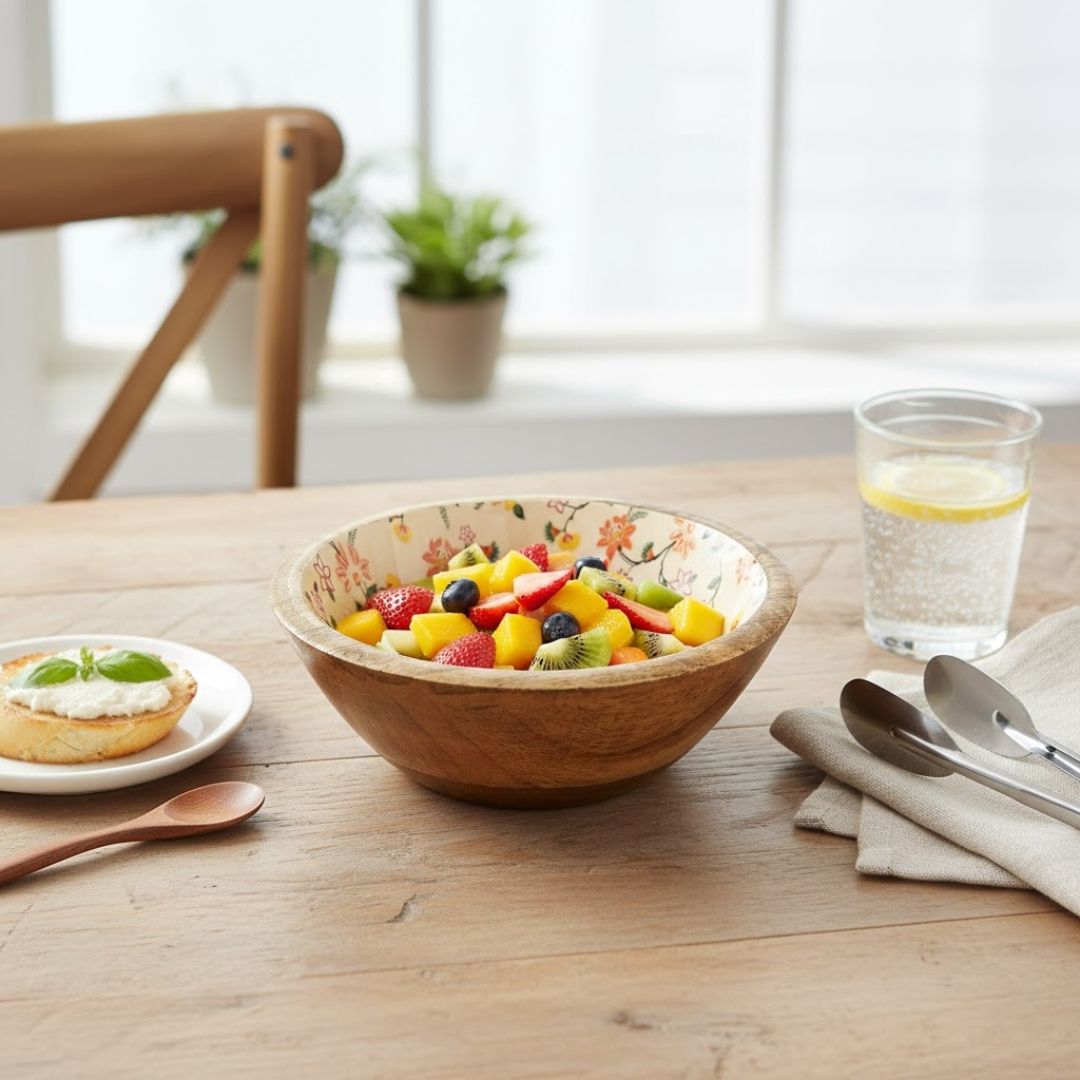 Handcrafted Mango Wood Bowl for Stylish Dining
